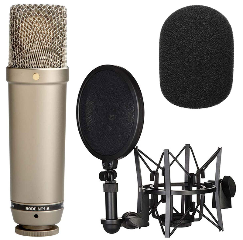 Rode NT1-A Microphone Vocal Recording Set + WS2 Foam Pop Protection Wind Protection: Amazon.co.uk: Musical Instruments
