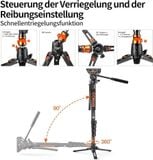 Chân máy quay Monopod Coman DK327AQ6