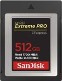 Thẻ nhớ CFexpress Type B card Sandisk Extreme Pro 512GB 1700/1400MB/s