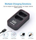 Bộ 2 pin 1 sạc đôi Kingma Ver 3 for Canon LP-E6NH, 2400mAh