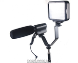 Giá đỡ chữ V đảo đầu gắn đèn Flash, micro, đèn Flash, đèn Led, Monitor