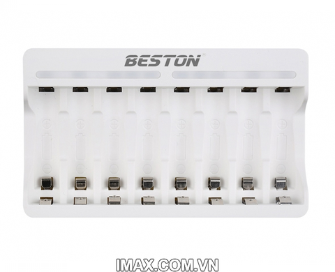Sạc 8 pin AA/ AAA Beston C9010 cho pin Ni-MH 1.2V sạc nhanh, đèn báo thông minh