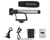 Micro thu âm Shotgun BOYA BY-BM2021 cho máy ảnh, máy quay, điện thoại, Tablet