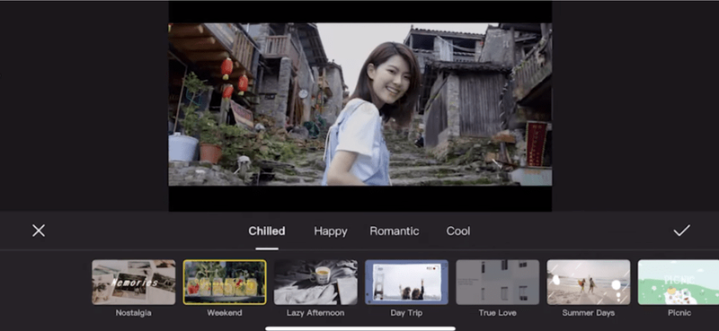 Tính năng ShotGuides cung cấp các mẫu quay video hữu ích