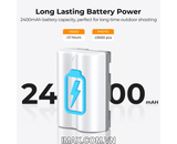 Pin máy ảnh có sạc nhanh Type C K&F Concept 2400mAh NP-W235 - KF28.0025