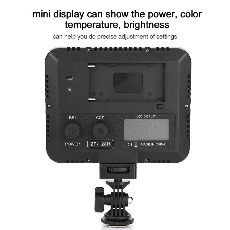 ZIFON ZF-128H Video LED Lamp Photography Fill Light Cold Shoe Mount For DSLR Camcorder: Buy Online at Best Prices in Pakistan | Daraz.pk