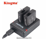 Bộ 1 pin 1 sạc đôi Kingma cho Gopro 5/6/7 -T501