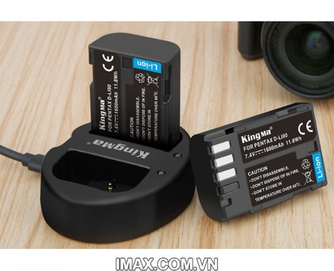 Bộ 1 pin 1 sạc đôi Kingma cho Pentax D-Li90