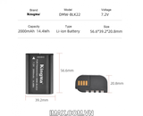 Bộ 1 pin 1 sạc đôi Kingma Ver 3 for Panasonic DMW-BLK22