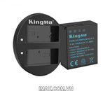 Bộ 1 pin 1 sạc đôi máy ảnh Kingma cho Olympus BLH-1