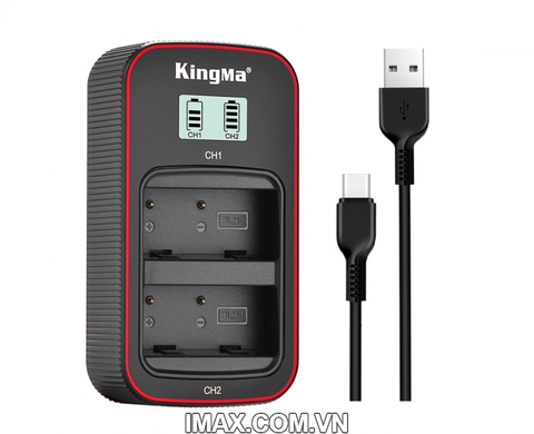 Bộ 1 pin 1 sạc đôi máy ảnh Kingma Ver 3 cho Olympus BLH-1