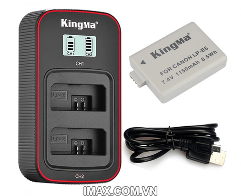 Bộ 1 pin 1 sạc đôi Ver 3 Kingma cho Canon LP-E5