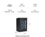Bộ 1 pin 1 sạc đôi Ver 3 Kingma cho Fujifilm NP-T125