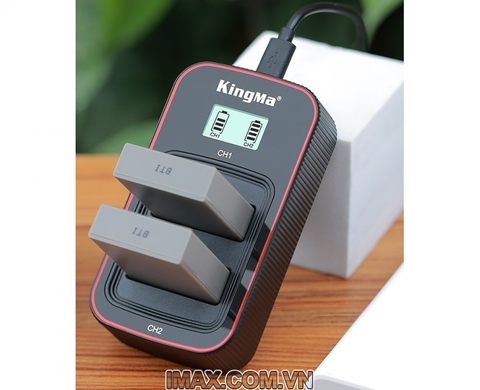Bộ 1 pin 1 sạc đôi Ver 3 Kingma for Olympus BLS1/BLS5