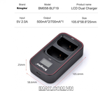 Bộ 1 pin 1 sạc đôi Ver 3 Kingma for Panasonic BLF19
