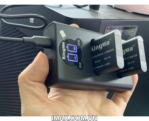 Bộ 1 pin 1 Sạc KINGMA Li90/Li92/Li-90B cho máy ảnh Olympus