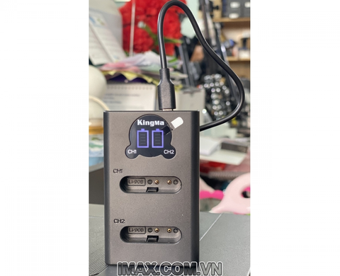 Bộ 1 pin 1 Sạc KINGMA Li90/Li92/Li-90B cho máy ảnh Olympus