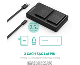 Bộ 1 Pin 1 sạc máy ảnh RAVPower for Nikon EN-EL14