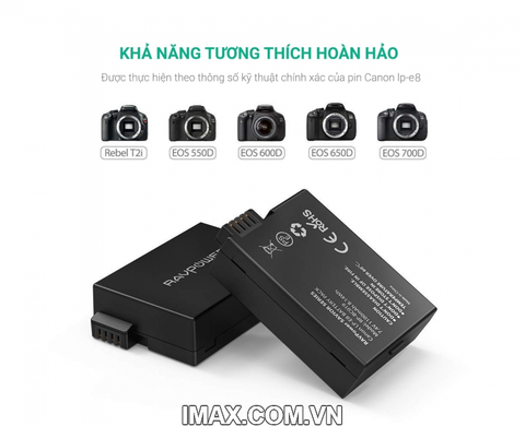Pin Sạc Ravpower for Canon LP-E8