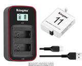 Bộ 1 pin và 1 sạc đôi Kingma for Gopro Hero 11 Black -BM058