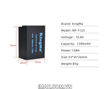 Bộ 1 pin và 1 sạc máy ảnh Kingma cho Fujifilm NP-T125