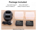 Bộ 2 pin 1 sạc đôi BM015 Kingma EN-EL25 for Nikon Z50, ZFC
