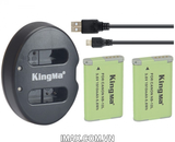 Bộ 2 pin 1 sạc đôi Kingma cho Canon NB-12L