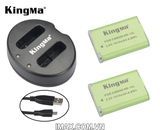 Bộ 2 pin 1 sạc đôi Kingma cho Canon NB-12L