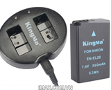 Bộ 2 pin 1 sạc đôi Kingma cho Nikon EN-EL20