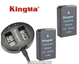Bộ 2 pin 1 sạc đôi Kingma cho Nikon EN-EL20