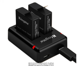 Bộ 2 pin 1 sạc đôi Kingma for GoPro Hero 5/6/7 - T501
