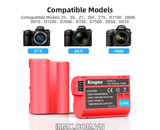 Bộ 2 pin 1 sạc đôi Ver 4 Kingma for Nikon EN-EL15NH Dung lượng 2400mAh