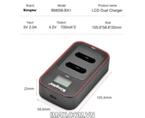 Bộ 2 pin 1 sạc đôi Kingma Ver 3 cho Sony NP-BX1