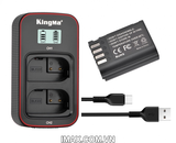 Bộ 2 pin 1 sạc đôi Kingma Ver 3 for Panasonic DMW-BLK22