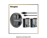 Bộ 2 pin 1 sạc đôi máy ảnh Kingma cho Nikon EN-EL15