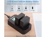 Bộ 2 pin 1 sạc đôi máy ảnh Kingma Ver 3 cho Olympus BLH-1