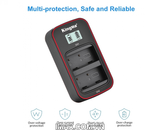 Bộ 2 pin 1 sạc đôi máy ảnh Kingma Ver 3 cho Olympus BLH-1