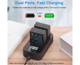 Bộ 2 pin 1 sạc đôi máy ảnh Kingma Ver 3 cho Olympus BLH-1