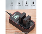 Bộ 2 pin 1 sạc đôi Ver 3 Kingma cho Canon LP-E12