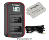Bộ 2 pin 1 sạc đôi Ver 3 Kingma cho Canon LP-E5