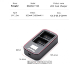 Bộ 2 pin 1 sạc đôi Ver 3 Kingma cho Fujifilm NP-T125