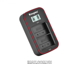 Bộ 2 pin 1 sạc đôi Ver 3 Kingma cho Fujifilm NP-T125