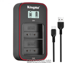 Bộ 2 pin 1 sạc đôi Ver 3 Kingma cho Fujifilm NP-T125