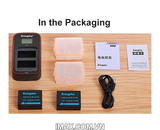 Bộ 2 pin 1 sạc đôi Kingma cho Fujifilm NP-W126 Ver 3