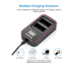 Bộ 2 pin 1 sạc đôi Kingma cho Fujifilm NP-W126 Ver 3