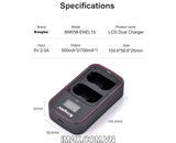 Bộ 2 pin 1 sạc đôi Ver 3 Kingma cho Nikon EN-EL15