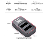 Bộ 2 pin 1 sạc đôi Ver 3 Kingma for Olympus BLS1/BLS5