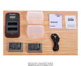 Bộ 2 pin 1 sạc đôi Ver 3 Kingma for Olympus BLS1/BLS5