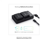 Bộ 2 pin và 1 sạc đôi Ravpower for Fujifilm NP-W126S