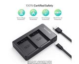 Bộ 2 pin và 1 sạc đôi Ravpower for Fujifilm NP-W126S
